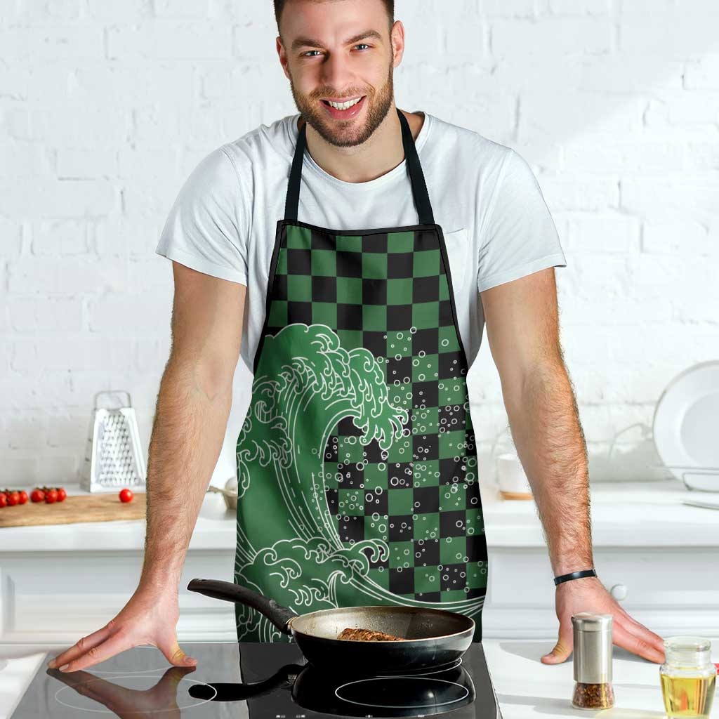 Japanese Asanoha Pattern Apron Water Breathing Slayer Dragon - Polynesian Pride