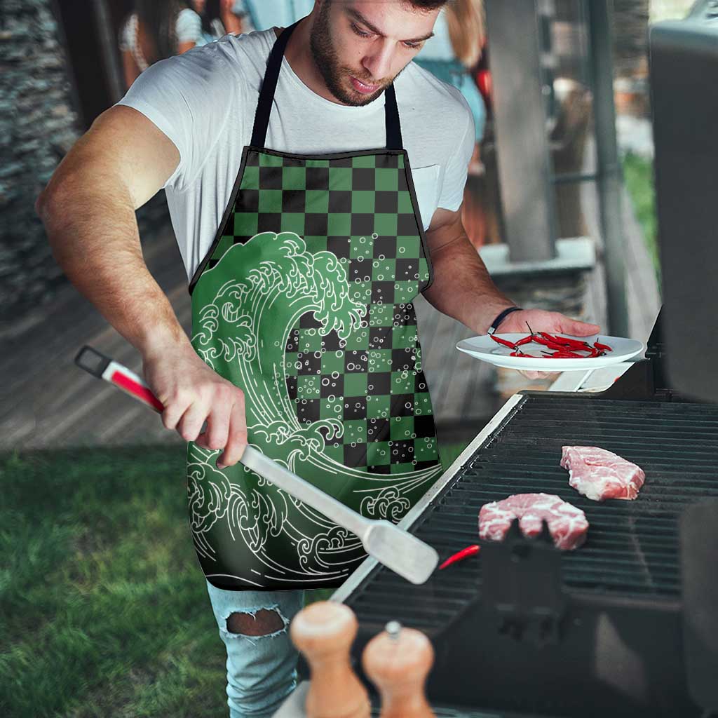 Japanese Asanoha Pattern Apron Water Breathing Slayer Dragon - Polynesian Pride