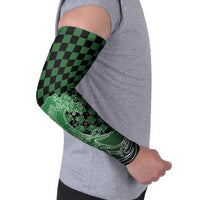 Japanese Asanoha Pattern Arm Sleeves Water Breathing Slayer Dragon - Polynesian Pride