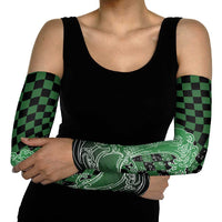 Japanese Asanoha Pattern Arm Sleeves Water Breathing Slayer Dragon - Polynesian Pride