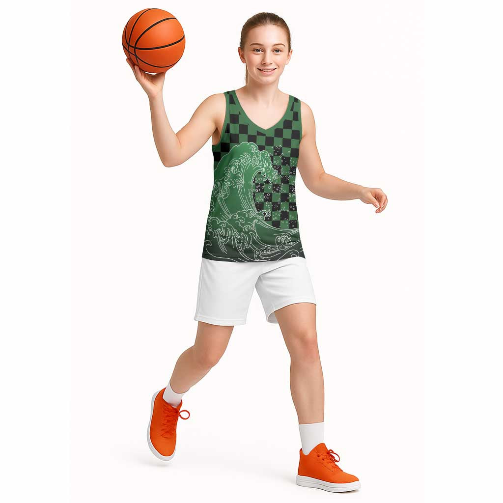 Japanese Asanoha Pattern Basketball Jersey Water Breathing Slayer Dragon LT9 - Polynesian Pride