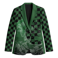 Japanese Asanoha Pattern Blazer Water Breathing Slayer Dragon - Polynesian Pride
