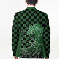 Japanese Asanoha Pattern Blazer Water Breathing Slayer Dragon - Polynesian Pride