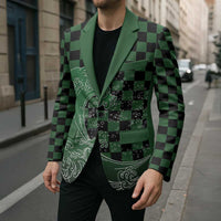 Japanese Asanoha Pattern Blazer Water Breathing Slayer Dragon - Polynesian Pride