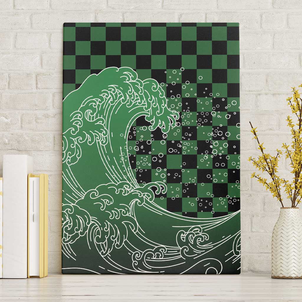 Japanese Asanoha Pattern Canvas Wall Art Water Breathing Slayer Dragon - Polynesian Pride
