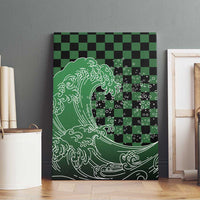 Japanese Asanoha Pattern Canvas Wall Art Water Breathing Slayer Dragon - Polynesian Pride