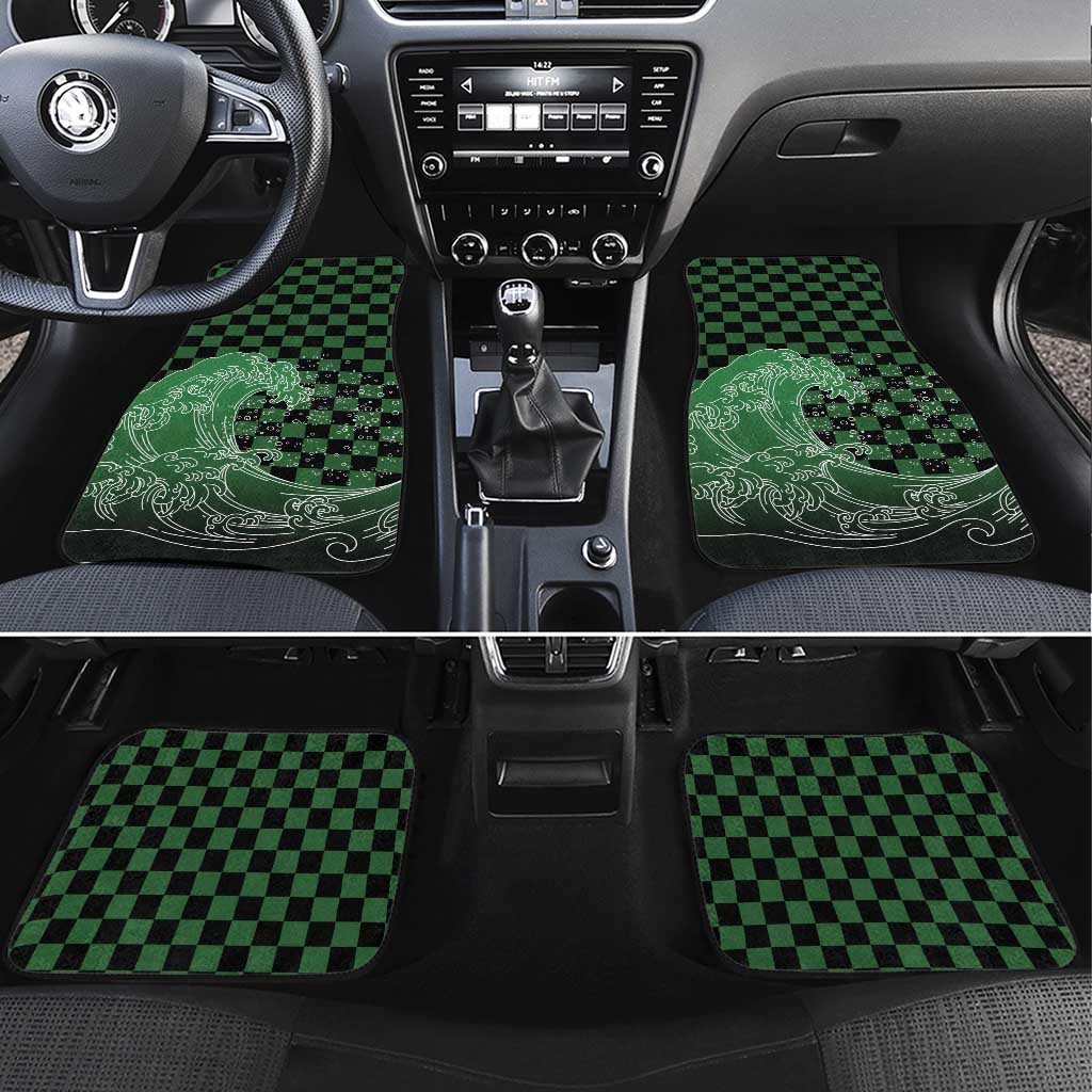 Japanese Asanoha Pattern Car Mats Water Breathing Slayer Dragon - Polynesian Pride