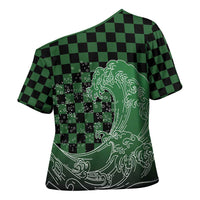 Japanese Asanoha Pattern Cross Shoulder Shirt Water Breathing Slayer Dragon LT9 - Polynesian Pride