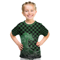 Japanese Asanoha Pattern Kid T Shirt Water Breathing Slayer Dragon - Polynesian Pride