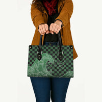 Japanese Asanoha Pattern Leather Bag Water Breathing Slayer Dragon - Polynesian Pride