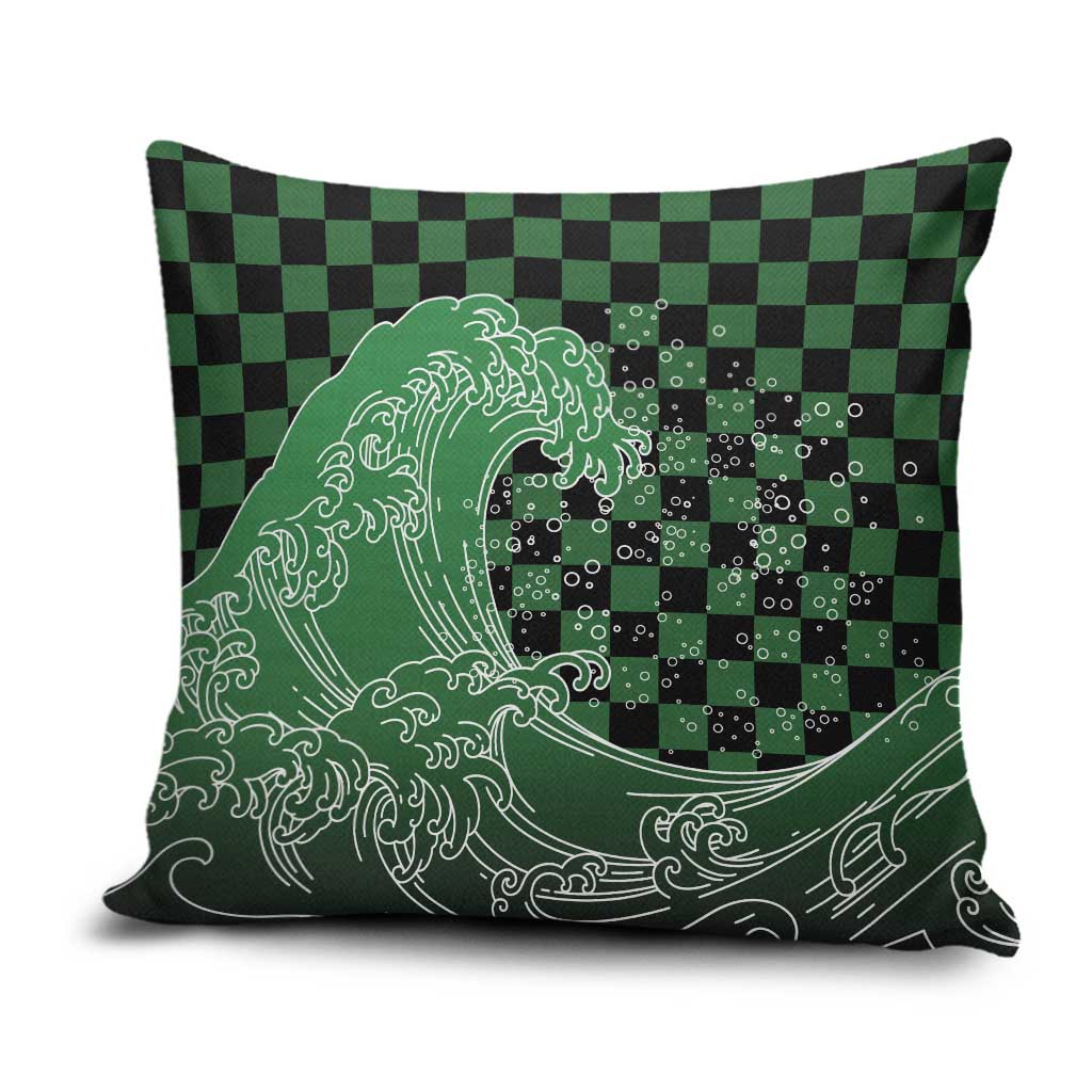 Japanese Asanoha Pattern Pillow Cover Water Breathing Slayer Dragon - Polynesian Pride