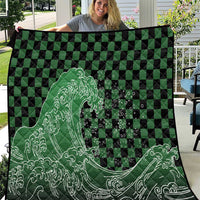 Japanese Asanoha Pattern Quilt Water Breathing Slayer Dragon - Polynesian Pride