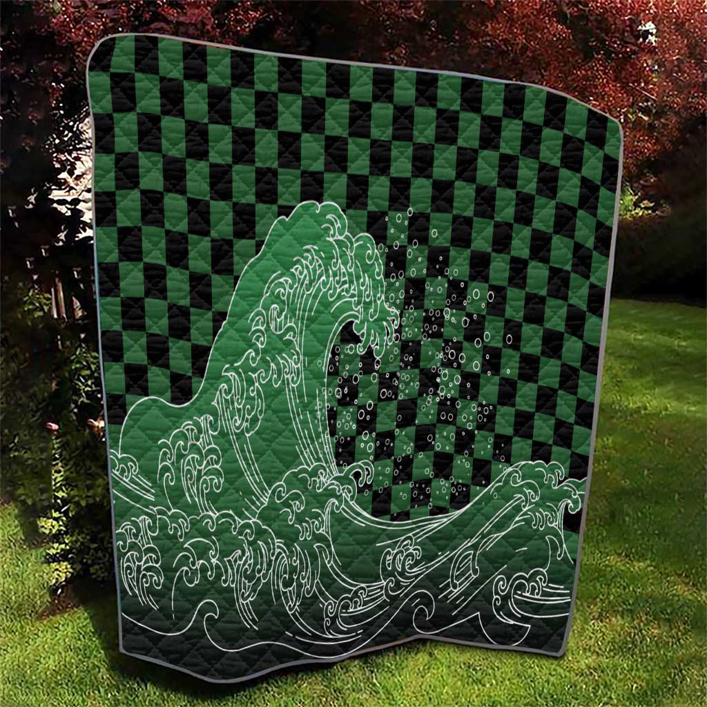 Japanese Asanoha Pattern Quilt Water Breathing Slayer Dragon - Polynesian Pride