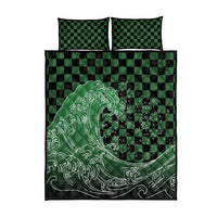 Japanese Asanoha Pattern Quilt Bed Set Water Breathing Slayer Dragon - Polynesian Pride