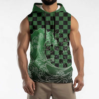 Japanese Asanoha Pattern Sleeveless Hoodie Water Breathing Slayer Dragon LT9 - Polynesian Pride