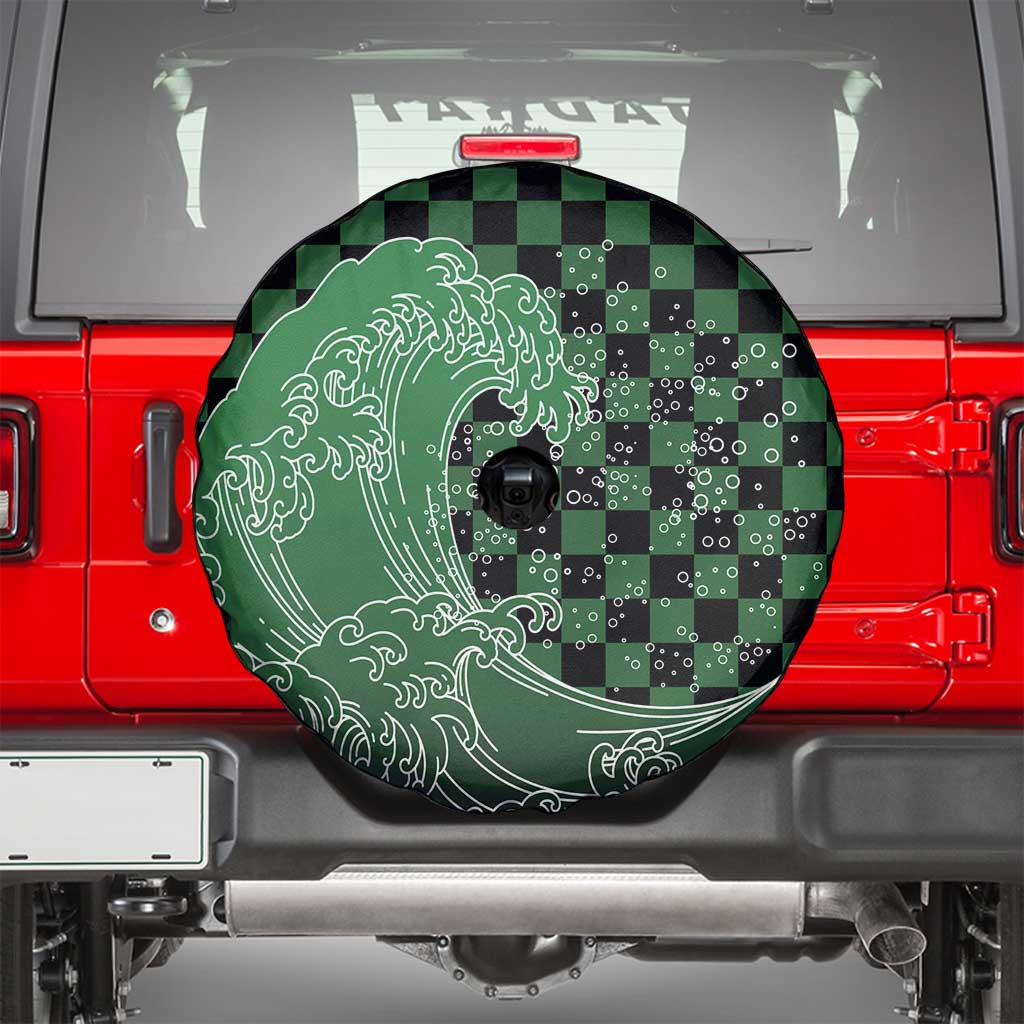 Japanese Asanoha Pattern Spare Tire Cover Water Breathing Slayer Dragon - Polynesian Pride