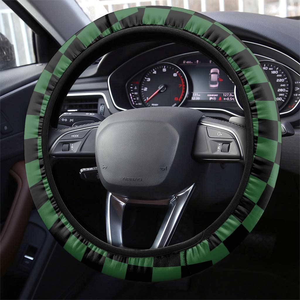 Japanese Asanoha Pattern Steering Wheel Cover Water Breathing Slayer Dragon - Polynesian Pride