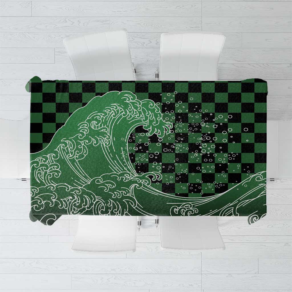 Japanese Asanoha Pattern Tablecloth Water Breathing Slayer Dragon - Polynesian Pride