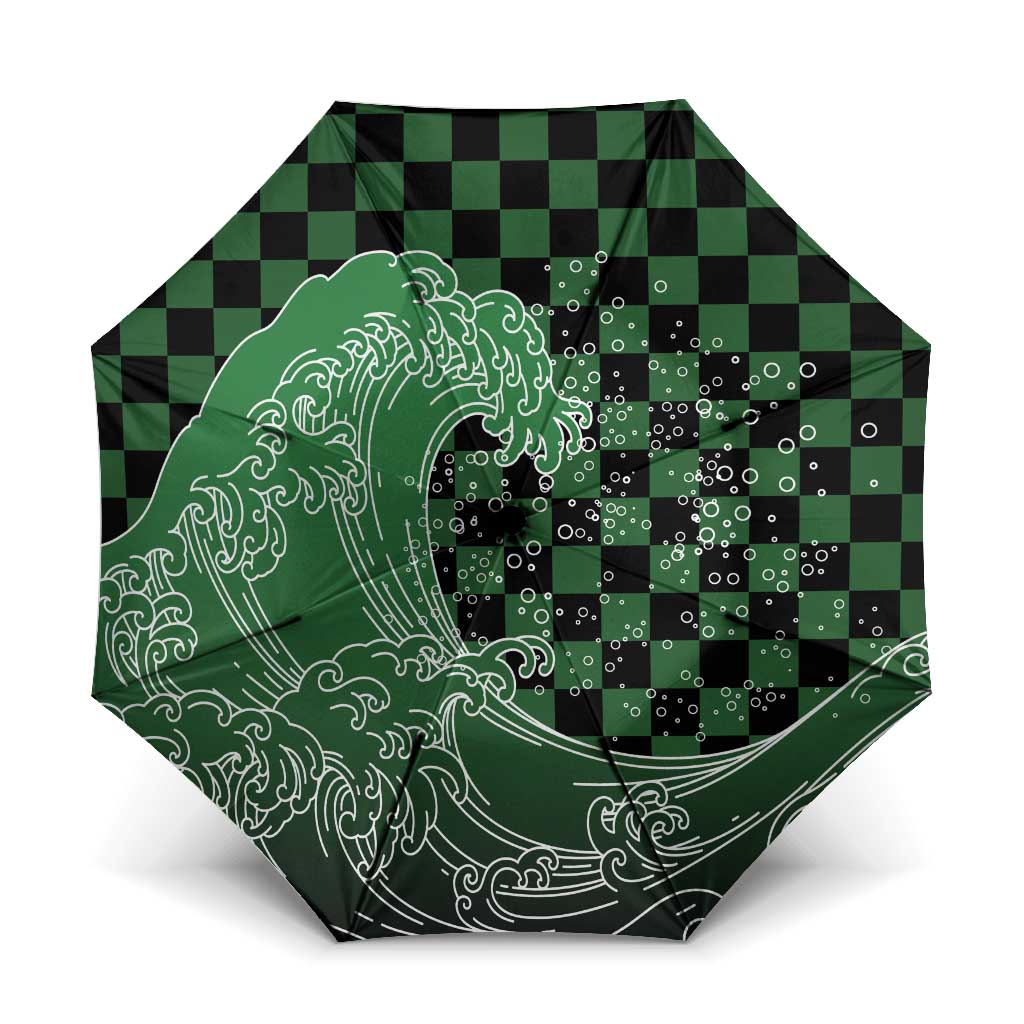 Japanese Asanoha Pattern Umbrella Water Breathing Slayer Dragon - Polynesian Pride