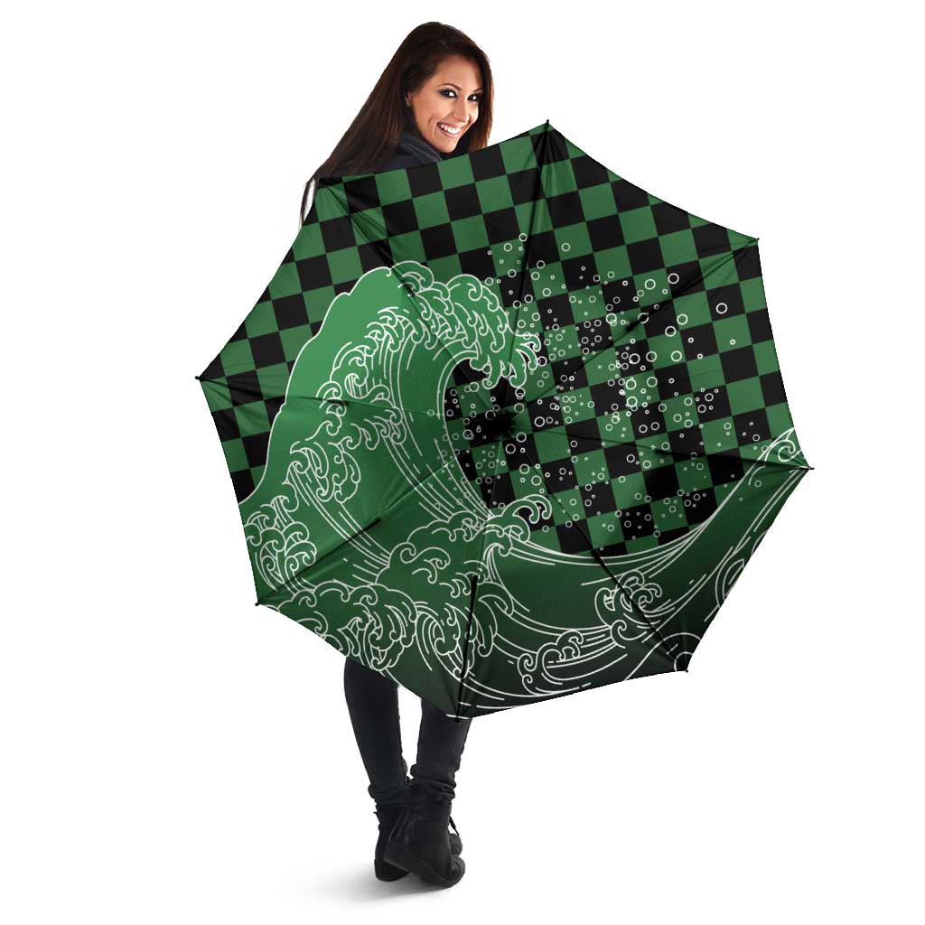 Japanese Asanoha Pattern Umbrella Water Breathing Slayer Dragon - Polynesian Pride