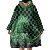 Japanese Asanoha Pattern Wearable Blanket Hoodie Water Breathing Slayer Dragon - Polynesian Pride