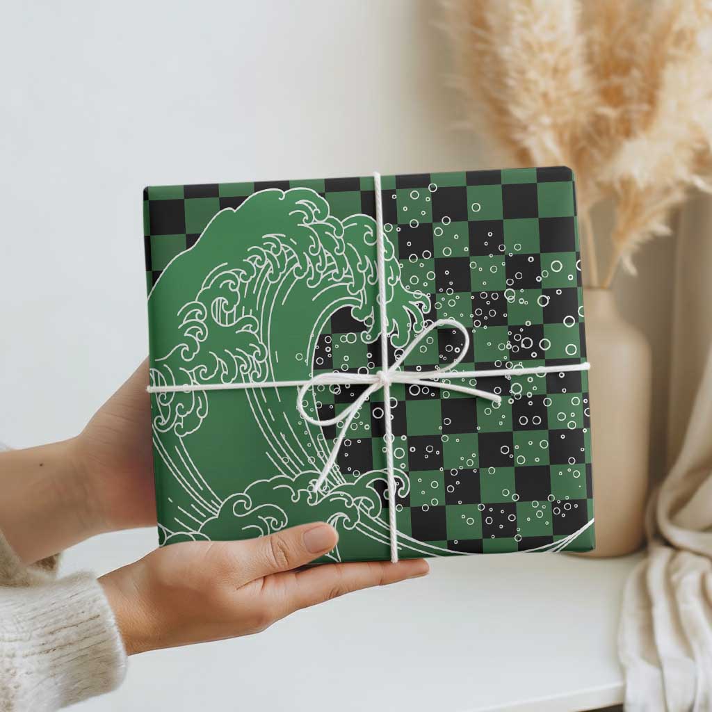 Japanese Asanoha Pattern Wrapping Paper Water Breathing Slayer Dragon - Polynesian Pride