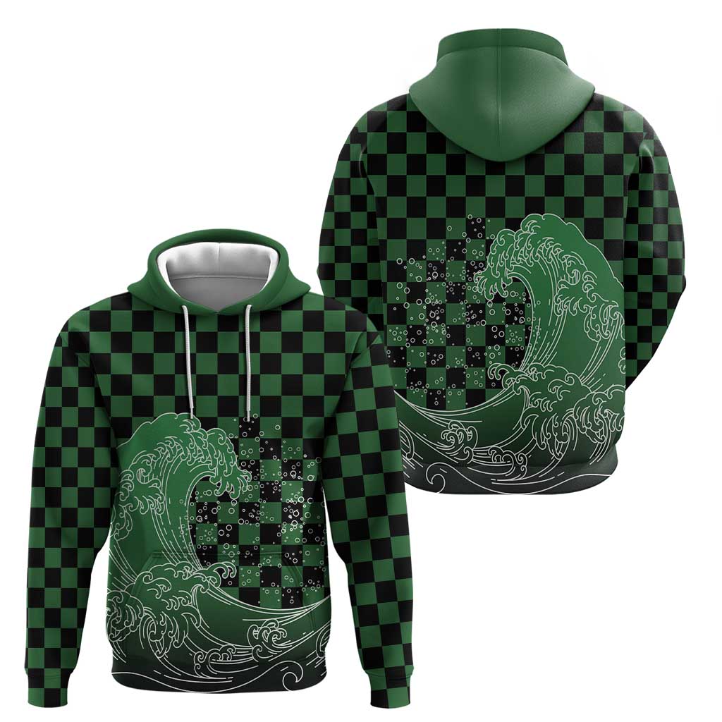 Japanese Asanoha Pattern Zip Hoodie Water Breathing Slayer Dragon - Polynesian Pride