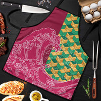 Japanese Bishamon-Kikkou Pattern Apron Water Pillar Silent River Flow - Polynesian Pride