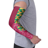 Japanese Bishamon-Kikkou Pattern Arm Sleeves Water Pillar Silent River Flow - Polynesian Pride