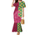 Japanese Bishamon-Kikkou Pattern Family Matching Mermaid Dress and Hawaiian Shirt Water Pillar Silent River Flow - Polynesian Pride