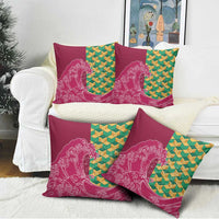 Japanese Bishamon-Kikkou Pattern Pillow Cover Water Pillar Silent River Flow - Polynesian Pride