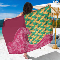 Japanese Bishamon-Kikkou Pattern Sarong Water Pillar Silent River Flow - Polynesian Pride