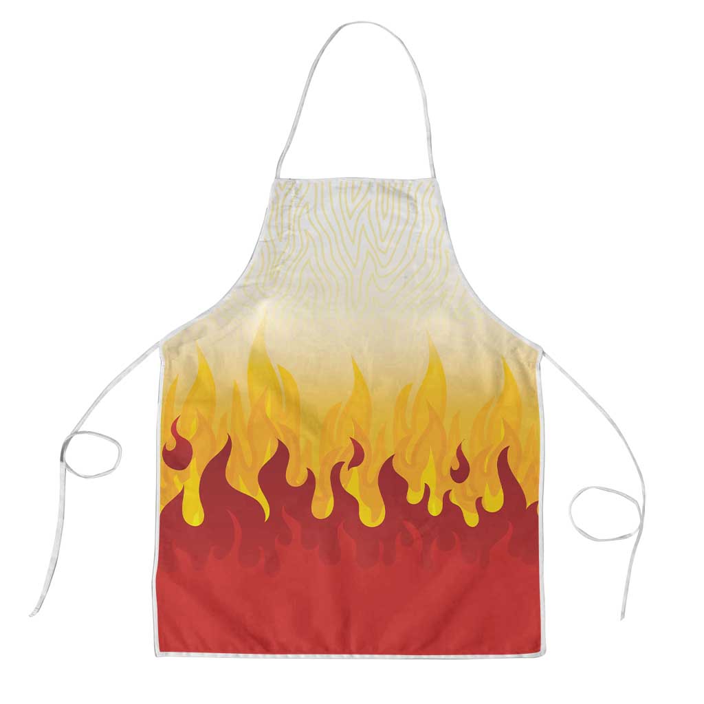Japanese Kaen Pattern Apron Flame Pillar Blazing Lion Heart - Polynesian Pride