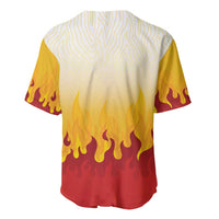 Japanese Kaen Pattern Baseball Jersey Flame Pillar Blazing Lion Heart - Polynesian Pride