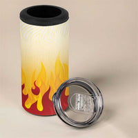 Japanese Kaen Pattern 4 in 1 Can Cooler Tumbler Flame Pillar Blazing Lion Heart - Polynesian Pride