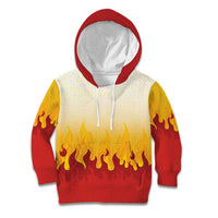 Japanese Kaen Pattern Kid Hoodie Flame Pillar Blazing Lion Heart LT9 Hoodie Red - Polynesian Pride