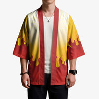 Japanese Kaen Pattern Kimono Flame Pillar Blazing Lion Heart - Polynesian Pride