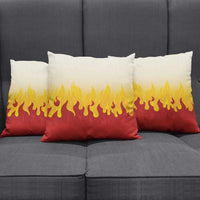 Japanese Kaen Pattern Pillow Cover Flame Pillar Blazing Lion Heart - Polynesian Pride