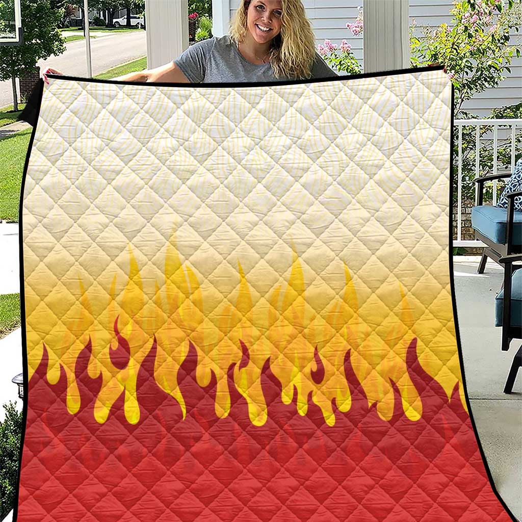 Japanese Kaen Pattern Quilt Flame Pillar Blazing Lion Heart - Polynesian Pride