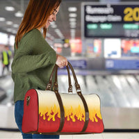 Japanese Kaen Pattern Travel Bag Flame Pillar Blazing Lion Heart - Polynesian Pride
