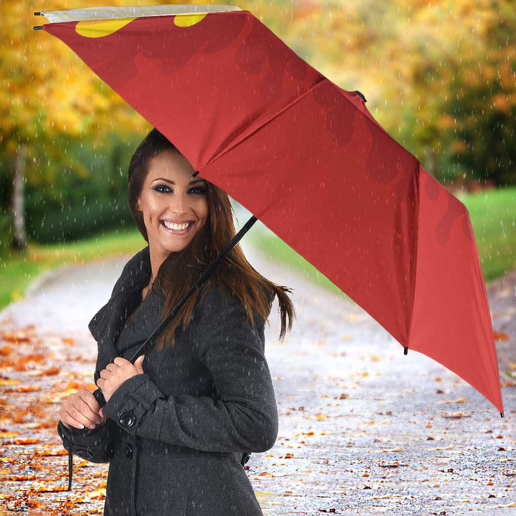 Japanese Kaen Pattern Umbrella Flame Pillar Blazing Lion Heart - Polynesian Pride