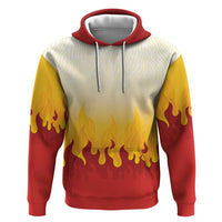 Japanese Kaen Pattern Zip Hoodie Flame Pillar Blazing Lion Heart - Polynesian Pride
