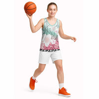Japanese Kocho Pattern Basketball Jersey Insect Pillar Butterfly Flower Fairy - Polynesian Pride