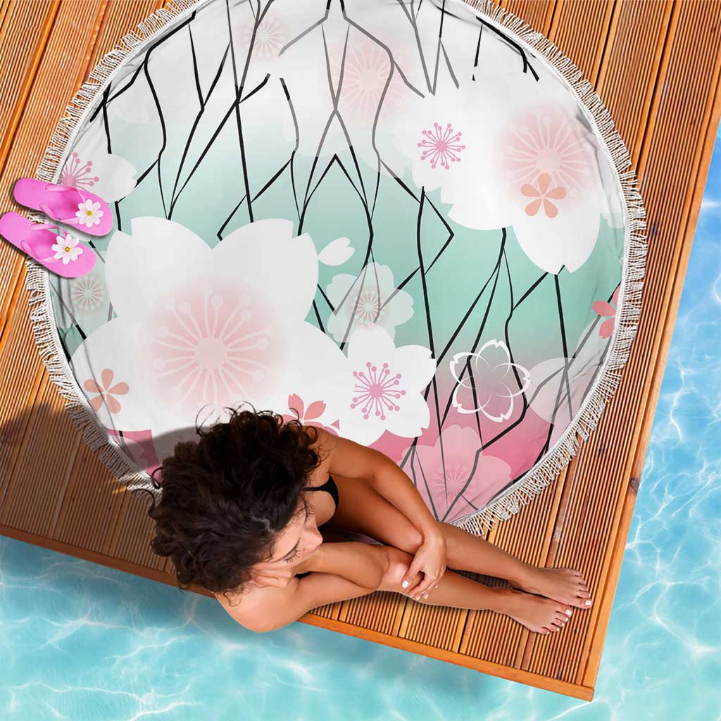 Japanese Kocho Pattern Beach Blanket Insect Pillar Butterfly Flower Fairy - Polynesian Pride