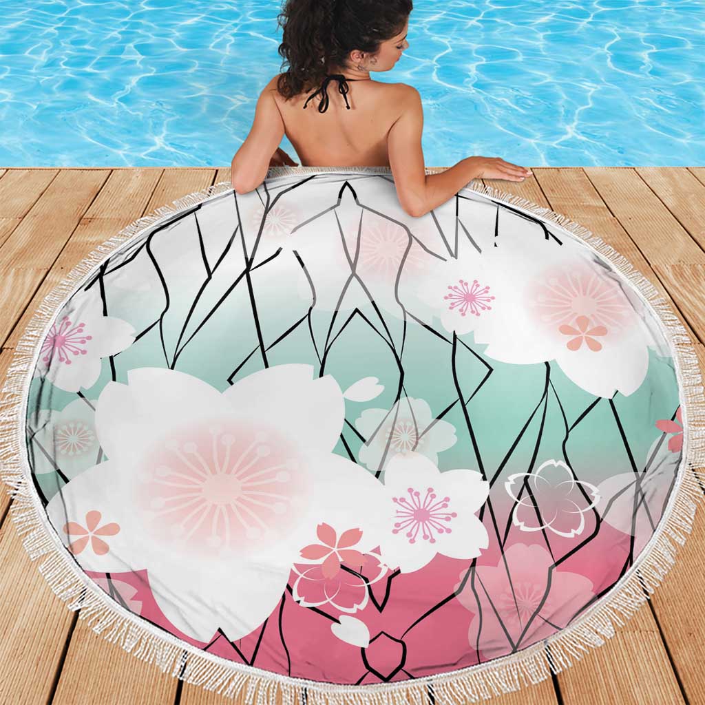 Japanese Kocho Pattern Beach Blanket Insect Pillar Butterfly Flower Fairy - Polynesian Pride