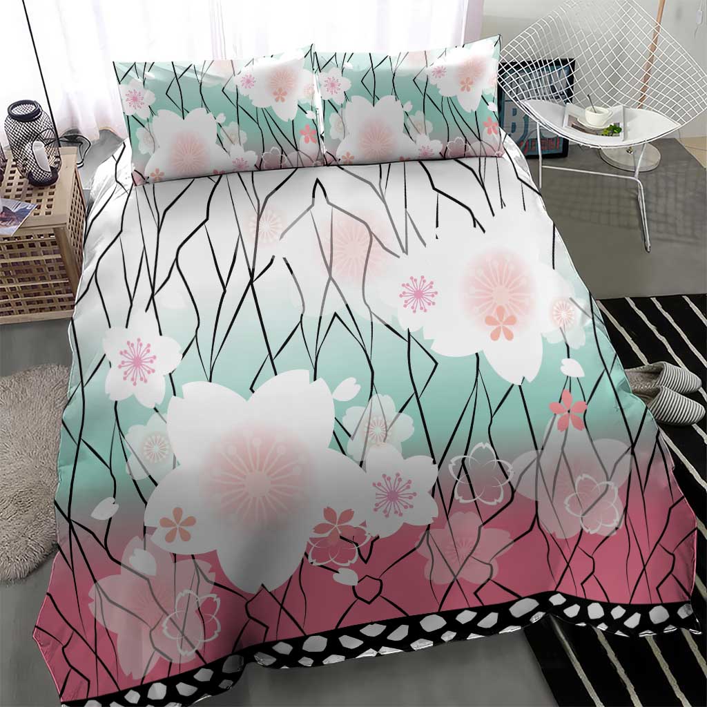 Japanese Kocho Pattern Bedding Set Insect Pillar Butterfly Flower Fairy - Polynesian Pride