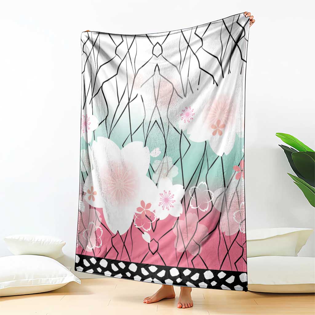 Japanese Kocho Pattern Blanket Insect Pillar Butterfly Flower Fairy - Polynesian Pride