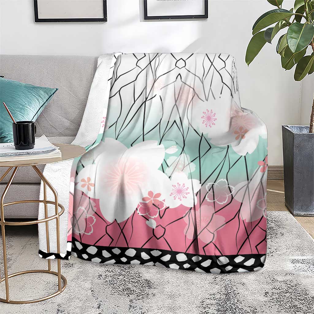 Japanese Kocho Pattern Blanket Insect Pillar Butterfly Flower Fairy - Polynesian Pride