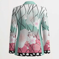 Japanese Kocho Pattern Blazer Insect Pillar Butterfly Flower Fairy - Polynesian Pride