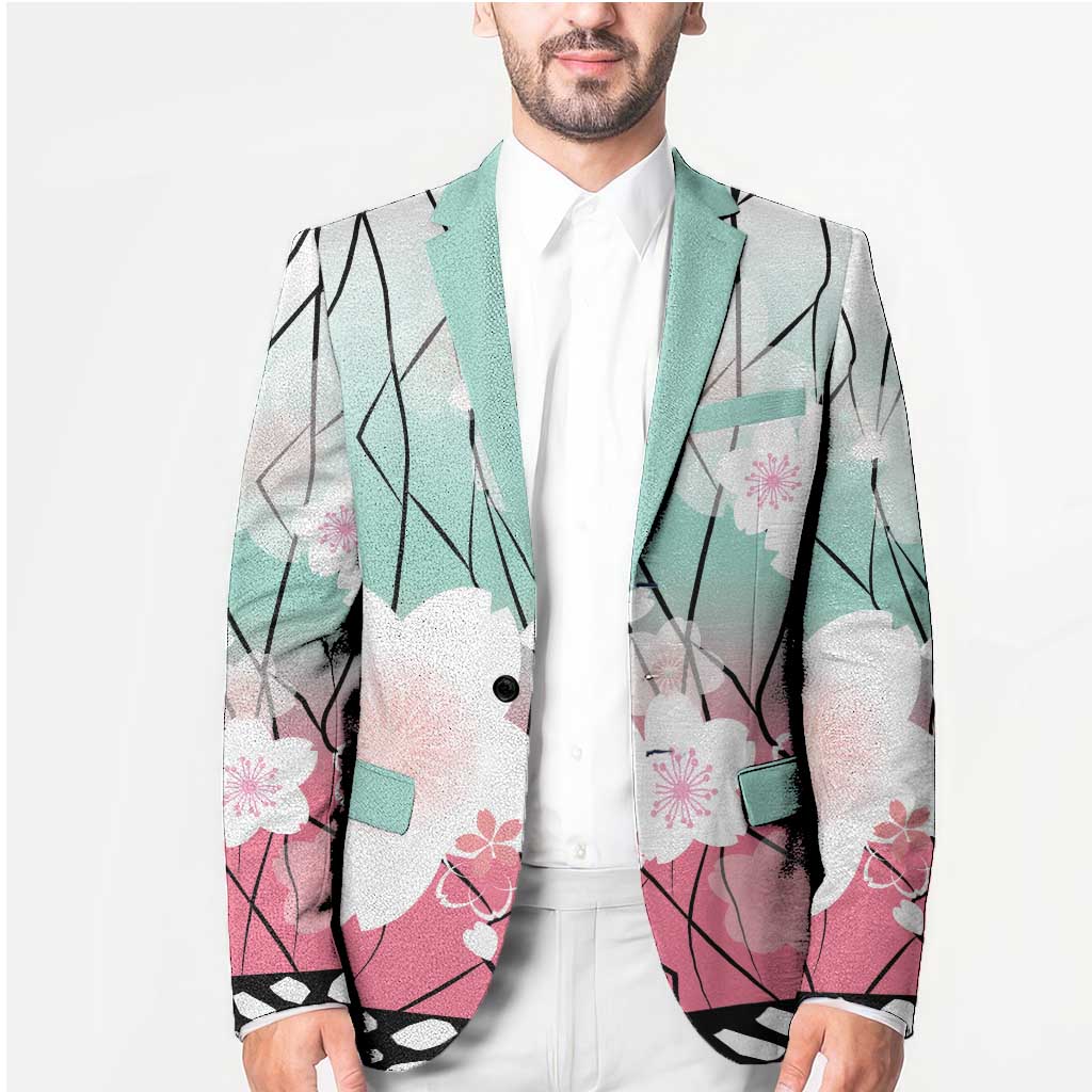 Japanese Kocho Pattern Blazer Insect Pillar Butterfly Flower Fairy - Polynesian Pride
